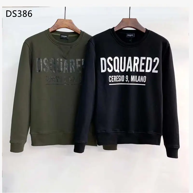 

Dsquared2 женский/мужской свитер с принтом пуловер с длинным рукавом простая Тонкая Повседневная Свободная одежда Свитшот футболки DS386 #