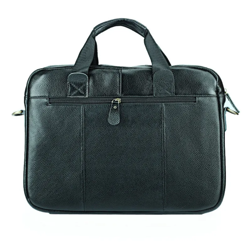 Nesitu новый черный из натуральной кожи 14 ''ноутбук офисные Мужские портфели