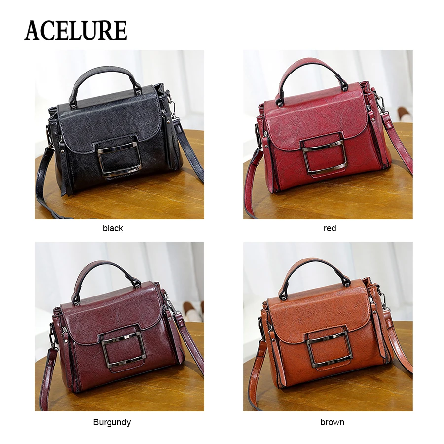 Сумка-тоут ACELURE женская с замком маленький винтажный саквояж на плечо квадратная
