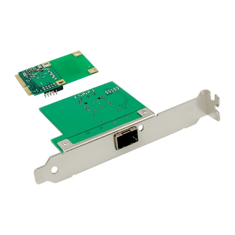 MINI PCIe Gigabit Fiber Server Network Card I210AS Chip Single Optical Port SFP Fiber LC Adapter