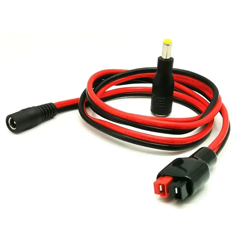 

X7AE DC 5.5mm x 2.1mm Power Male Plug Cable with DC 8mm Adapter Compatible with Powerpole for Portable Generator 14