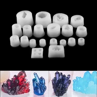 1pcs big special shaped stone crystal cluster silicone molds uv epoxy resin molds for diy jewelry making findings supplies