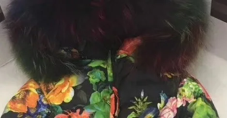 Green Florals Зимний женский комбинезон для девочек, боди из натурального меха, женский комбинезон, женские комбинезоны, верхняя одежда с капюшоном, M, L, XL, XXL - Цвет: Green Florals