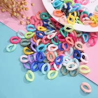 50pcs acrylic 17x23mm colorful flat twist oval open ring beads connector link chain for jewelry making components bag strap diy