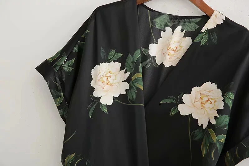 2019 короткий рукав цветочный комбинезон женский сексуальный v-образный вырез