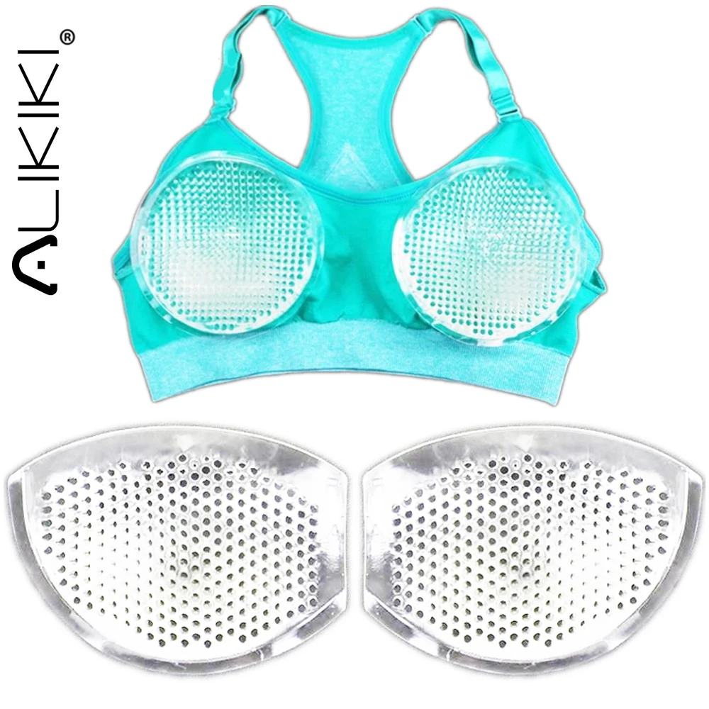 

2 Pairs Sticky Thick Silicone Bra Pads Breast Insert Push Up Bra Enhancer Swimsuit Bikini Padded Removeable Chest Accessories