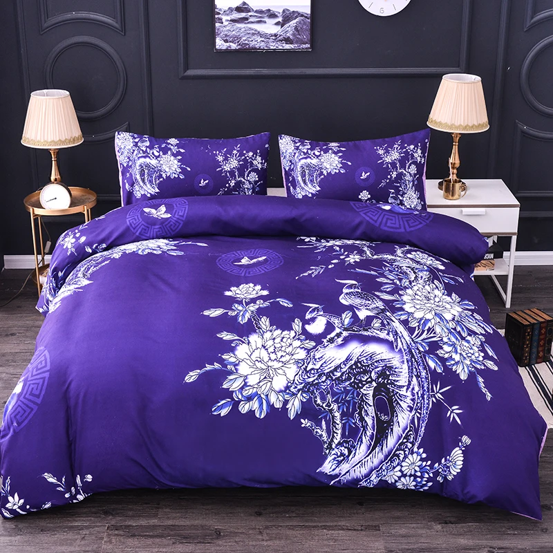 3D пододеяльники растения цветы постельные принадлежности набор Роскошное