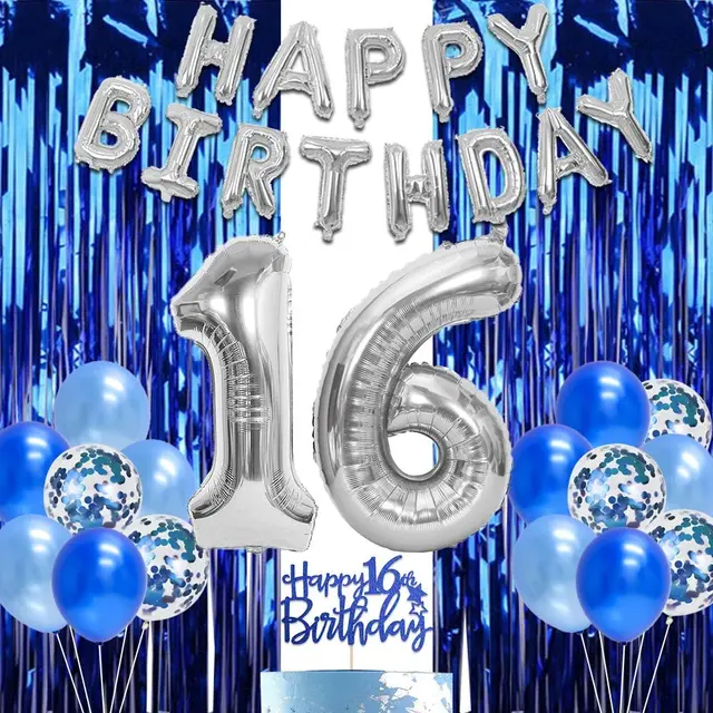 16歳の誕生日パーティーの装飾,男の子と女の子のための愛らしい 16歳の誕生日パーティーの装飾,男の子と女の子のための愛らしい