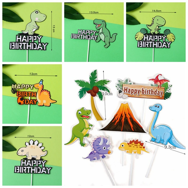 

Cute Dinosaur Theme Parti Cake Topper Jungle Safari Birthday Party1st Birthday Party Boys Jurassic World Party Baby Shower Decor