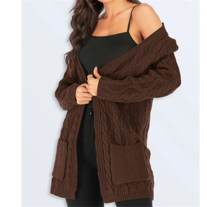 

Womens Sweaters 2020 Winter Korean Cardigan Casual Knit Fashion Women Long Cardigan