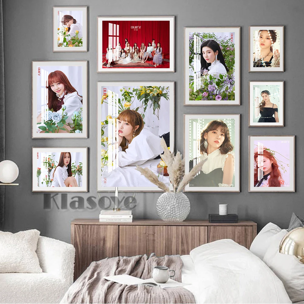 

Izone Korean Girl Music Band Print Art Poster Photo Designs Wall Stickers Hanging Picture Home Decor Canvas Painting Fans Gift