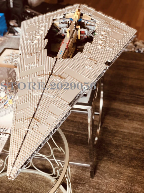 75252, новинка, UCS, имперский Звездный разрушитель, серия Звездных войн, 5278 шт., модели, строительные блоки, 81098, детские игрушки