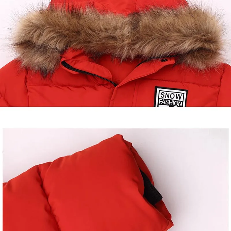 Зимнее пальто для мальчиков теплая куртка детская верхняя одежда Детская