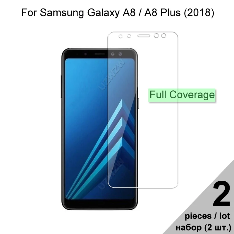 Закаленное стекло для Samsung Galaxy A8 Plus 2018 взрывозащищенное Защитное экрана