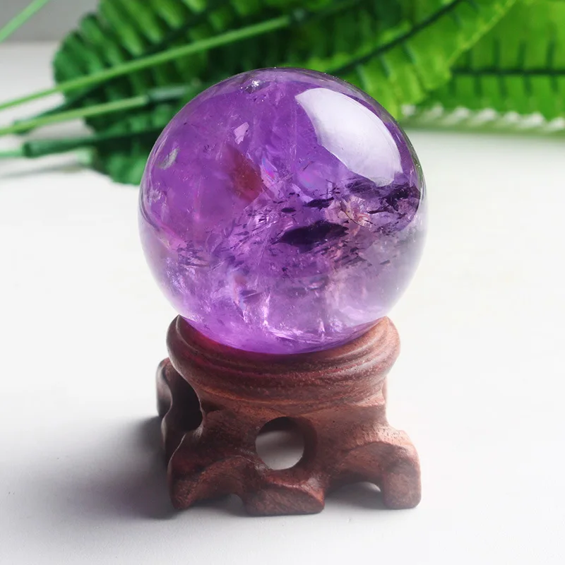 

Natural crystal original stone natural amethyst ball ornament violet home feng shui energy healing