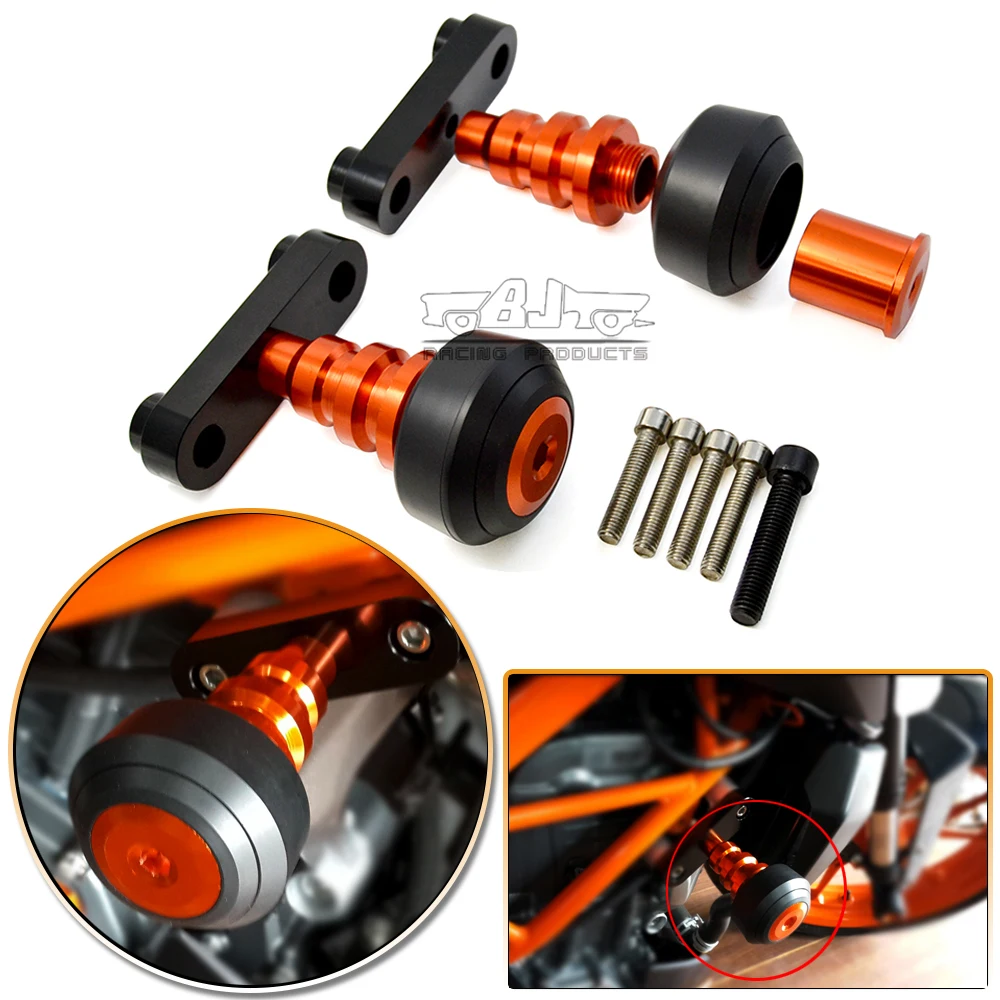 Слайдеры правой и левой рамы передней вилки мотоцикла защита от ударов для DUKE390