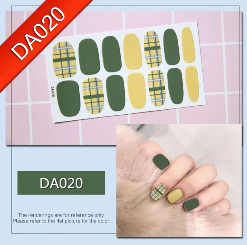 14 видов искусственных наклеек для ногтей водостойкие устойчивые к поту