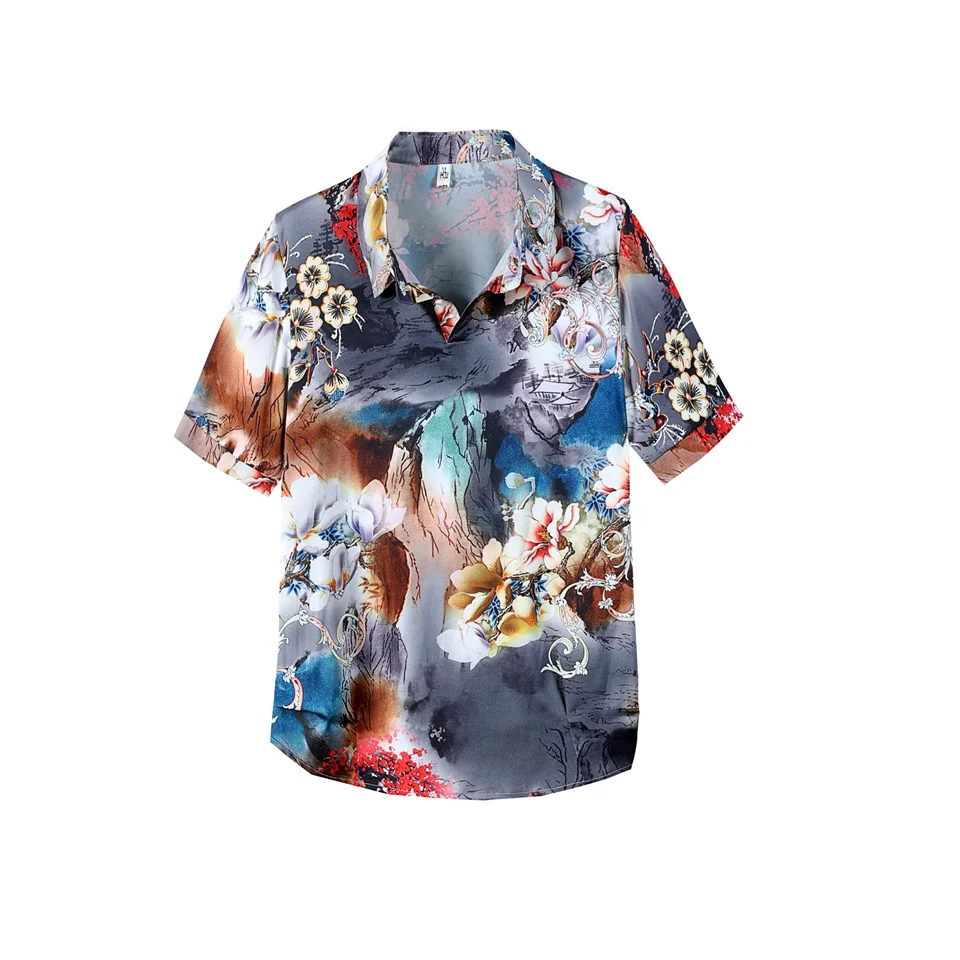 

Fashion Loose Printed Silk Women Blouse Summer Casual All-match Ladies Shirt Tops Office Feminine Career Blouses Blusas Camisa