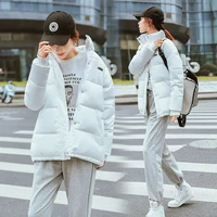 women short thick jacket winter cotton padded coats female korean single breasted zippers outwear