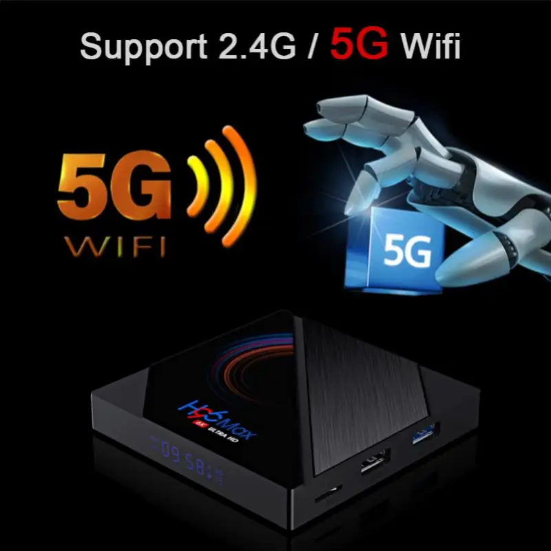 H96 Max четырехъядерный H616 6K HD Smart TV приставка Android 10 0 Двойной Wi-Fi телеприставка с