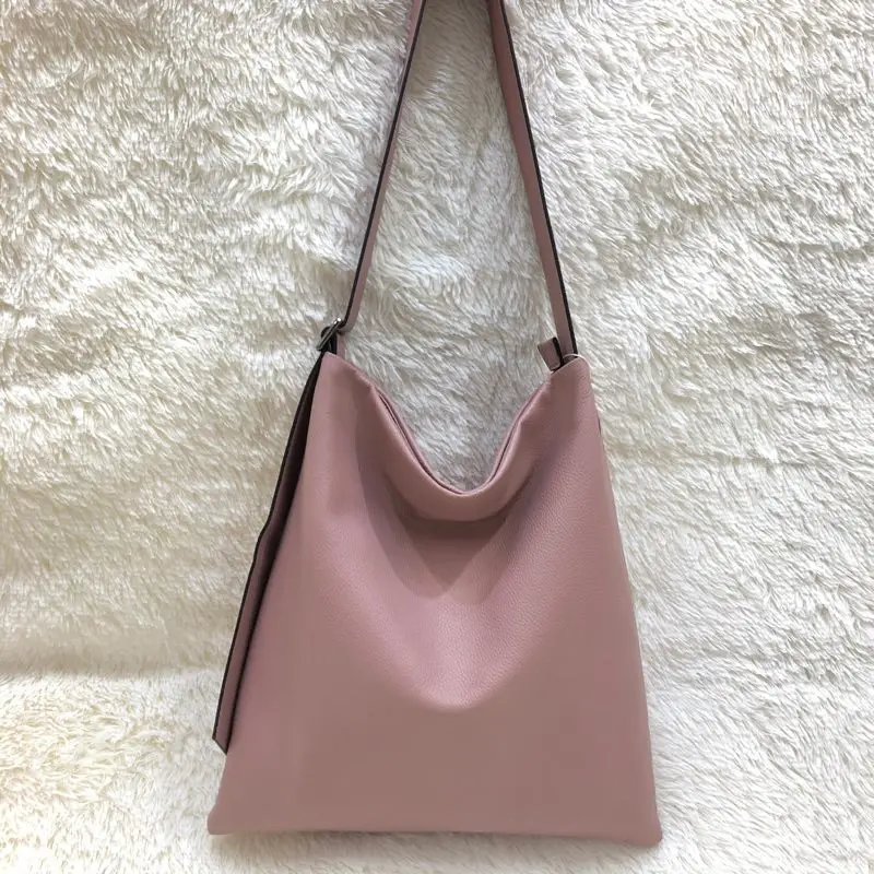 Pink DIENQI реального сумка женская из натуральной кожи Для женщин Сумки сумка Курьерские сумки для Для женщин большой дамы сумки портфель - Цвет: Pink