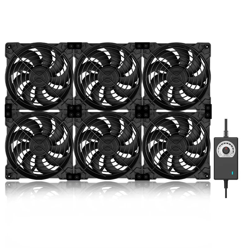 

12cm High Speed Large Air Volume 100V 220V Btc Mining Machine Workstation Cabinet 120MM Violent Server Cooling System Fan Kit