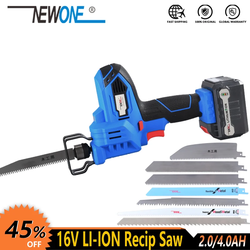 

Сабельная пила NEWONE, беспроводная, 16 В, с аккумулятором