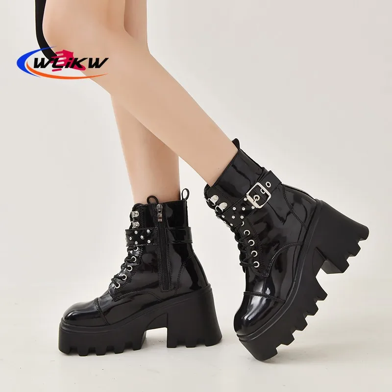 

Женские ботинки Martin большого размера 43, женская обувь для женщин, короткие мотоциклетные ботинки до щиколотки, осень 2021, женская обувь на пл...