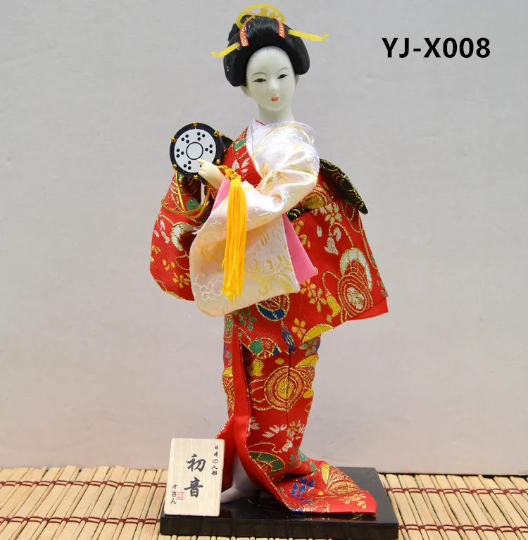 

MYBLUE 30cm Kawaii Hand Make Japanese Geisha Kimono Doll Sculpture Japanese House Figurine Home Room Decoration Accessories