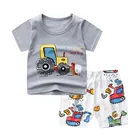 Комплект детской одежды, футболка и шорты для маленьких девочек, летние наряды с коротким рукавом для новорожденных