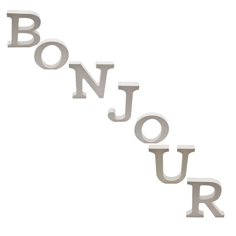 Деревянные деревянные буквы белые английские алфавиты 1 шт. декоративные