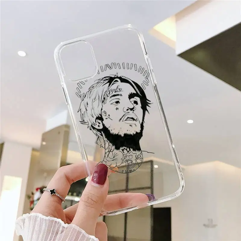 

Butterfly lil peep rock star pop singer Phone Case Transparent For iphone 5 6 7 8 11 12 s c se plus mini x xs xr pro max soft