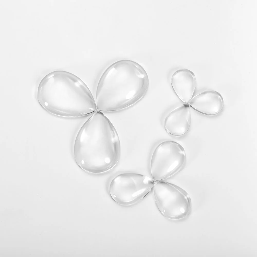 30 шт./лот прозрачный стеклянный кабошон и капельки воды для изготовления
