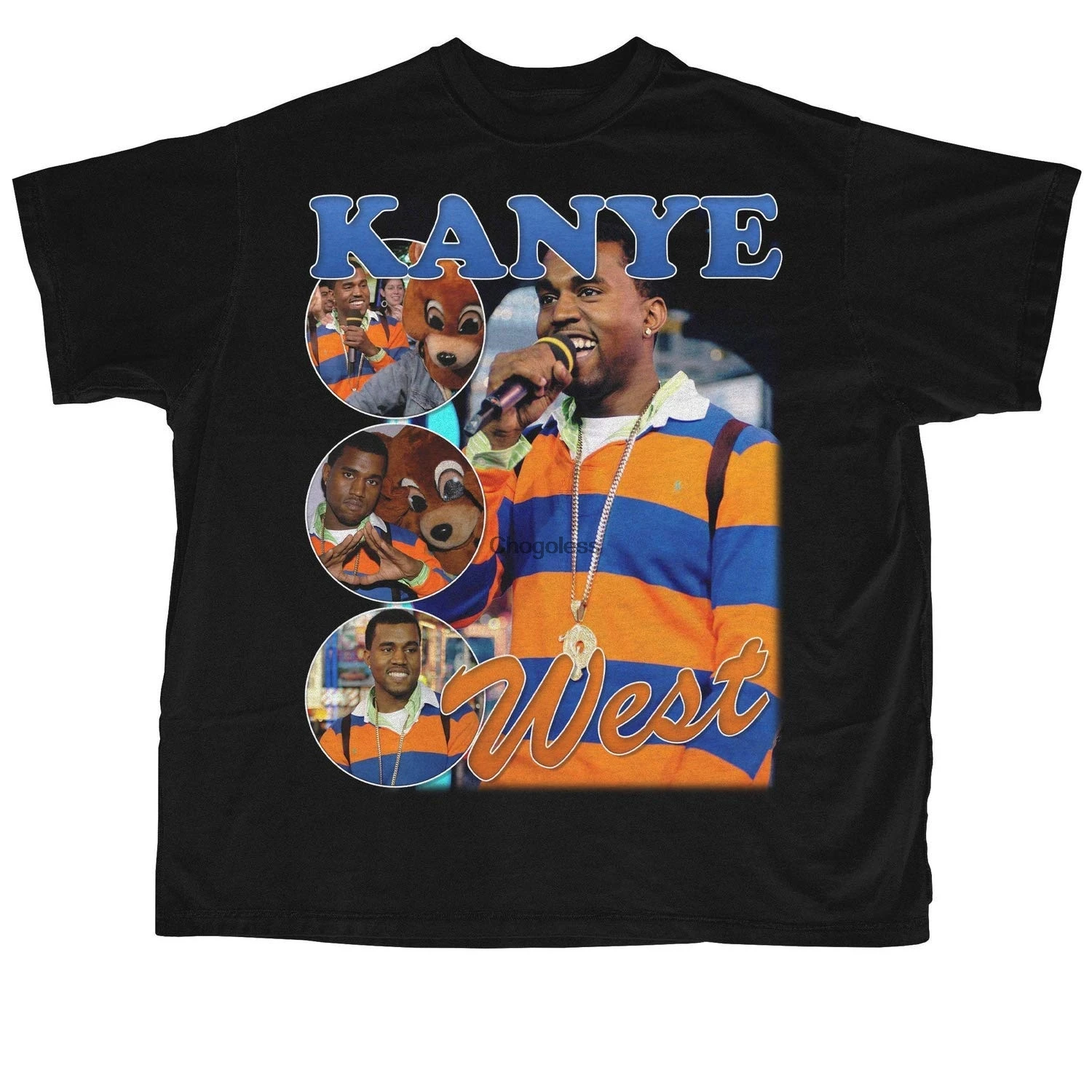 

Kanye West Shirt Bootleg Rap Tee Short Sleeve Unisex Black Vintage Style T Shirt Dmn Vintage