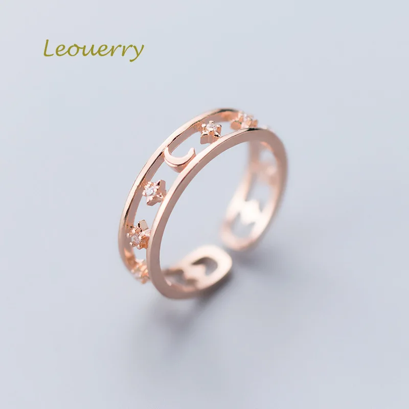 Женские открытые кольца Leouerry элегантные Открытые Кольца из стерлингового