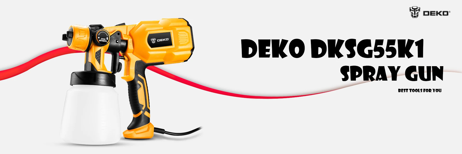 DEKO DKSG55K1 220V высокомощный домашний электрический пистолет-распылитель с 3 насадками, легко распыляющий И Очищающий, идеальная электрическая воздушная щетка высокого давления