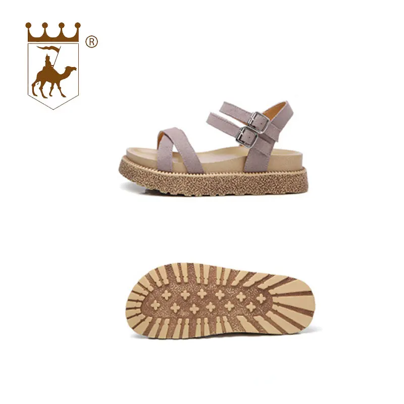 BACKCAMEL2018 Новая летняя обувь женские босоножки кожаные сандалии с открытым носком