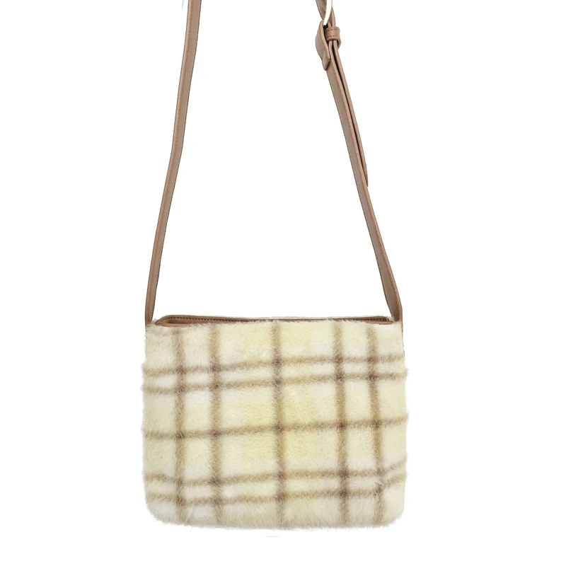 Зимняя новая женская сумка с клапаном из искусственного меха женские маленькие