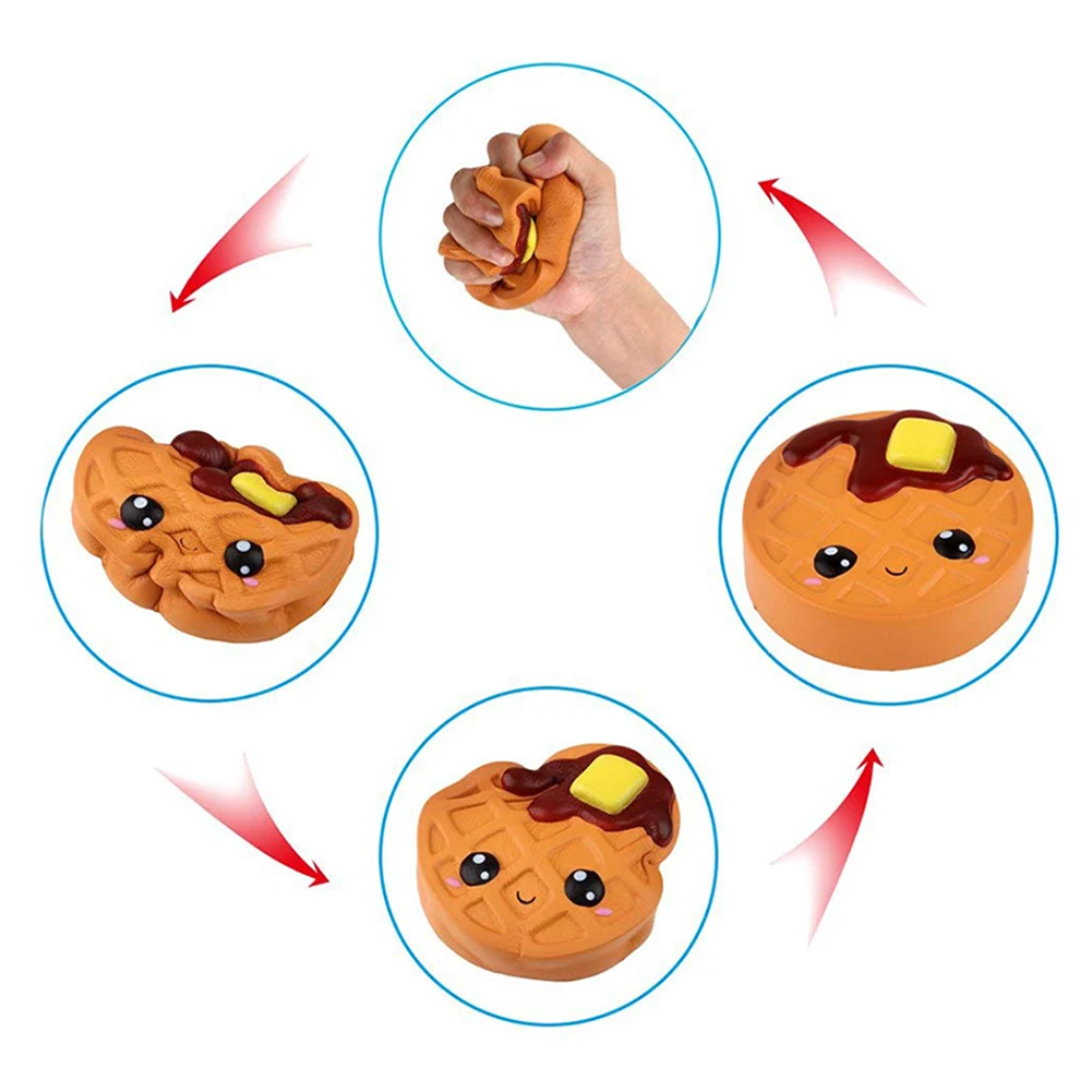 

4pcs Cartoon Cute Simulated Bread Squeeze Decompression Toy Soft Bread Stress Relief Healing Sensory Fidget Toys