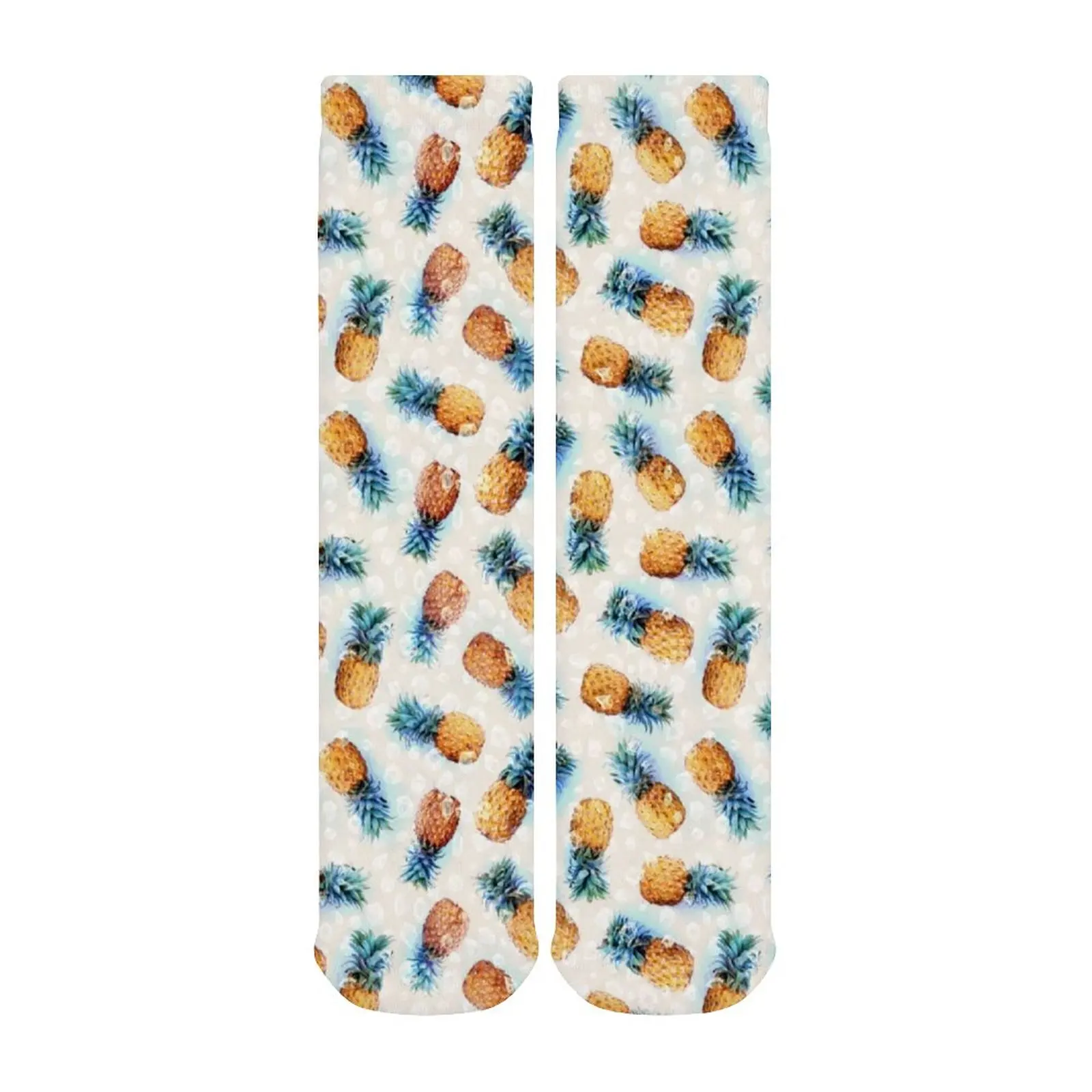 

Pineapple Socks Non Slip Modern Stockings Girls Large Chemical Fiber Hockey Print Socks