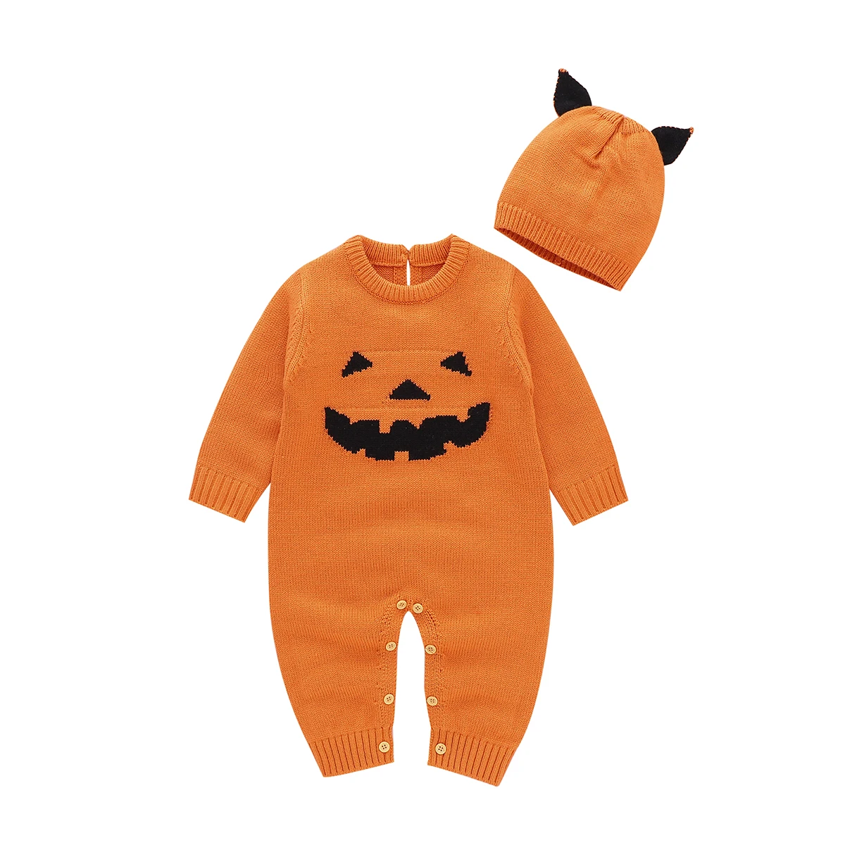 

Baby Rompers Long Sleeve Newborn Infant Kids Bebes Unisex Holloween Pumpkin Jumpsuits Outfits Spring Fall Winter Toddler Costume