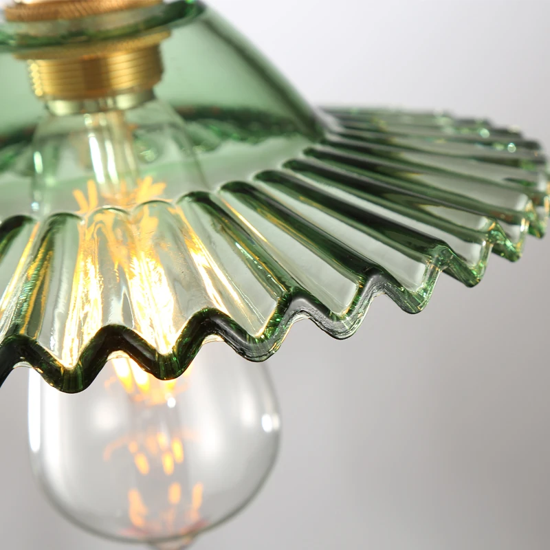 Классическая Подвеска из Латунного стекла потолочный Ретро светильник в