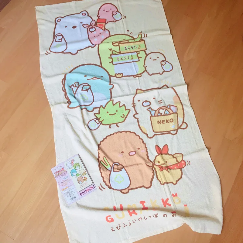 Милое мультяшное хлопковое банное полотенце Sumikko Gurashi детское пляжное большое