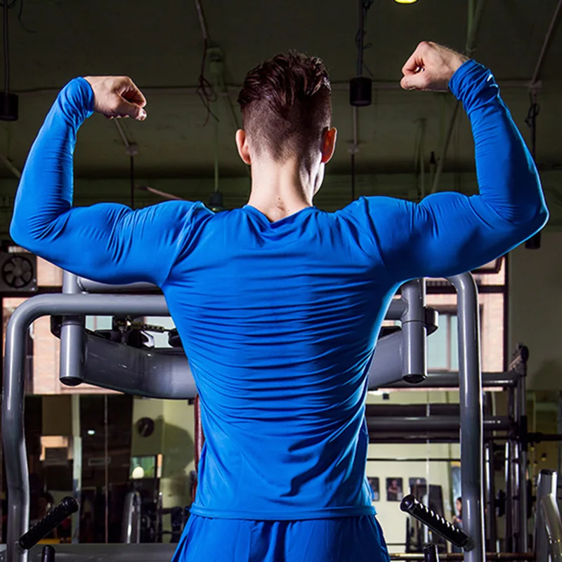 Однотонная футболка для тренажерного зала мужские футболки фитнеса