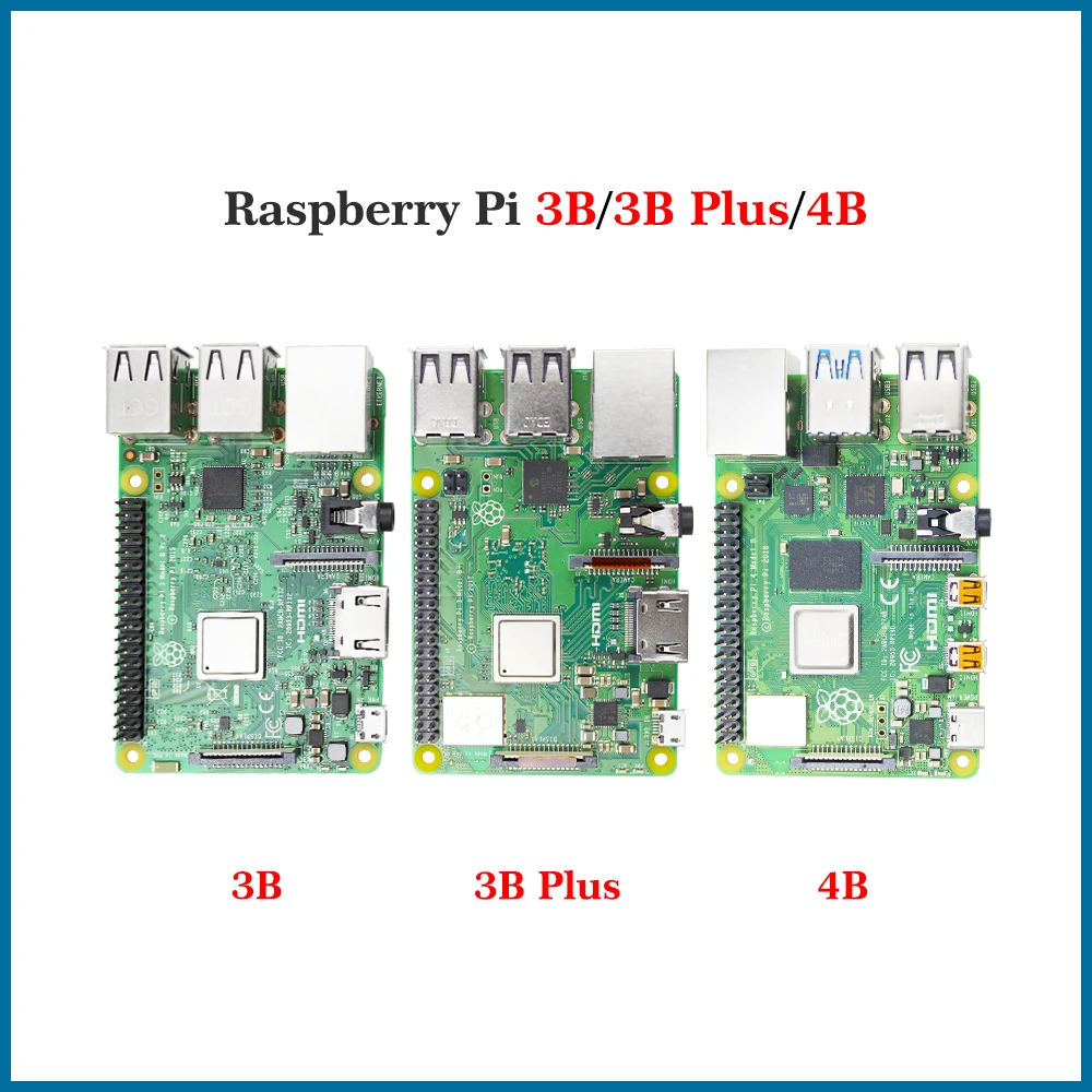 Официальная макетная плата Raspberry Pi 4 Model B 2 ГБ/4 ГБ/8 ГБ ОЗУ v8 1 5 ГГц поддержка 4/5 0 Wi Fi