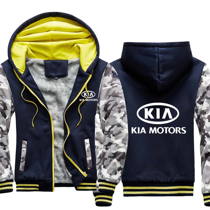 

Новинка 2021, мужская куртка KIA с логотипом автомобиля, повседневные теплые свитшоты в стиле хип-хоп Харадзюку, мужские бейсбольные куртки с к...