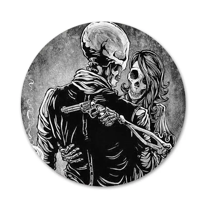 Жутким черепом значок на булавке декоративные Броши Металлические Значки для