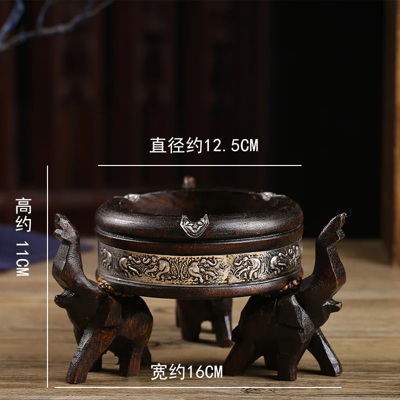 Новогодняя винтажная деревянная пепельница для автомобиля предметы интерьера