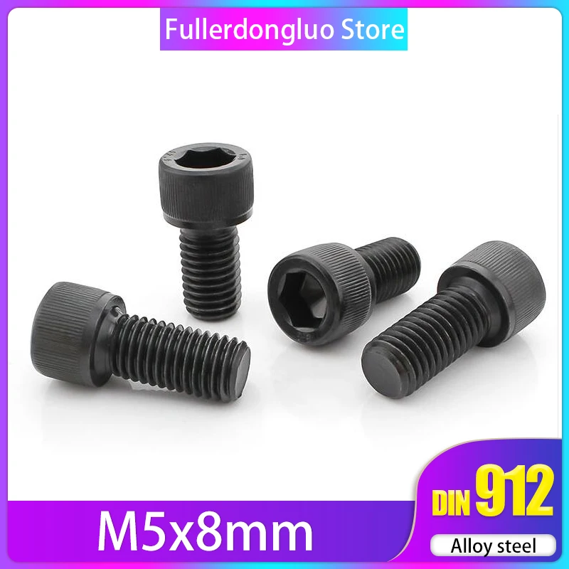 M5x8 винт Pkg 100 с шестигранным приводом класс 12 9 черный оксид отделка из
