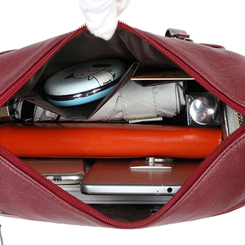 

Soft Leather Bag Female 2021 New Fashion Large-capacity Soft Leather Atmosphere One-shoulder Messenger All-match Pu Leather